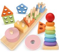 Subtail Giochi Bambini 1 Anno - Giochi Montessori 1 2 3 Anni - Gioco Legno Puzzl