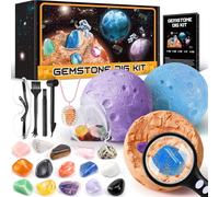 Subtail Kit di Scavo Del Pietre e Cristalli - Minerali da Collezione - Cristallo|Pianeti|Fossili|Gemme Esperimenti Scientifici Per Bambini - Giochi Per Bambini Pasqua Regalo Bambina 6 7 8 9 10 11 12