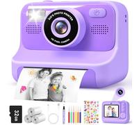 Subtail Macchina Fotografica Bambini Istantanea - 2,4 Pollici 1080P Fotocamera Digitali Istantanea per Bambini Selfie con Scheda - Regalo per Bambini per Ragazze Ragazzi 5 6 7 8 9 10 11 12 Anni