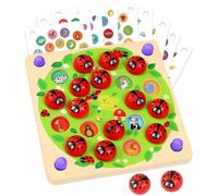 Subtail Memory Gioco per Bambini - Giocattolo di Memoria Coccinella | 16 Modelli a Tema - Giochi Bambini 3 4 5 Anni - Gioco in Legno Per Bambini - Giochi Educativi Regalo Bambino 3 4 Anni