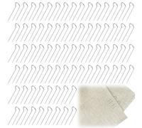 SUBTAVIK 100 Pezzi Spilli a U, 23mm Acciaio Inox, Spilli Dritti per Quilting, Artigianato, Gioielli Fai da Te e Decorazioni per la Casa