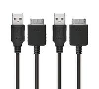 subtel 2x Cavo di ricarica Walkman Connector compatibile con Sony Walkman NW-A55L NWZ-ZX2 NWZ-A15 A10 NWZ-A816 A818 NWZ-E858 NWZ-ZX1 cavetto USB per lettore MP3 1m in nero per player multimediale