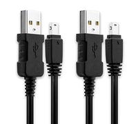 subtel 2x Cavo USB A EMC-6 compatibile con Casio Exilim EX-F1 EX-FC100 EX-FC150 EX-FH100 EX-FH20 EX-FH25 EX-FS10 EX-G1 EX-H10 EX-H15 EX-H20G EX-H30 EX-S10 EX-S12 EX-S200 Filo carica Cavetto dati