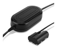 subtel Alimentatore ACK-E2 compatibile con ca. 3m + DC Coupler accu Adattatore, Alimentazione da corrente di rete Accoppiatore CC, dummy battery