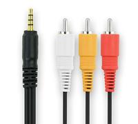 subtel Cavo Audio Video Composito compatibile con Panasonic NV-GS17, HC-V10