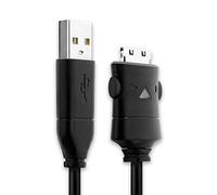 subtel Cavo di ricarica SUC-C2 24 Pin compatibile con Samsung YP-K3 YP-K5 YP-P2 YP-P3 YP-Q1 YP-Q3 YP-R1 YP-S3 YP-S5 YP-T10 YP-T9 cavetto USB per lettore MP3 1.5m in PVC nero per player multimediale