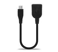 subtel Cavo OTG 15cm per smartphone compatibile con adattatore per telefono smartphone Micro USB 2.0 nero PVC