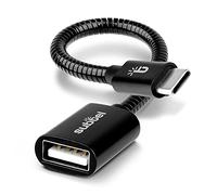 subtel Cavo OTG 15cm per Smartphone Compatibile con Adattatore per Telefono Smartphone USB C Type C 2.0 Nero Alluminio