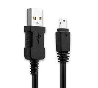 subtel Cavo USB 1m compatibile con Casio Exilim EX-FC100, EX-Z2, EX-Z550, EX-Z1050, Z100, EX-Z75 Filo carica Cavetto dati USB A 2.0 PVC nero, per fotocamera