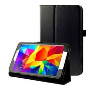 subtel Smart Case compatibile con Samsung Galaxy Tab 4 8.0 (SM-T330 / SM-T331 / SM-T335) Similpelle Custodia Borsa Guscio Flip Cover Case nero