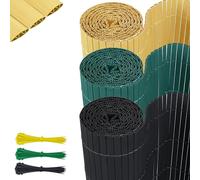 SUBTLETY Recinzione frangivista da giardino, in PVC, resistente alle intemperie, con fascette per cavi, a forma di W, protezione da sguardi indiscreti e dal vento, per giardino, terrazza, balcone