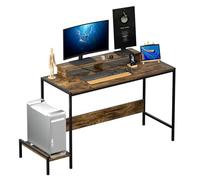 SUBTLETY Scrivania Gaming 120x50x75cm PC Tavolo da Gioco con Telaio Mobile per Hosting per Computer e Monitor Ergonomica Scrivanie Arredo Studio per Ufficio, Piccola Stanza (Marrone)