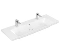 Subway 3.0 de Villeroy & Boch, lavabo à poser, 2 trous pour robinet, avec trop-plein, non rectifié, 1300x475mm, 4A70D4RW, 4A70D4RW, Colorazione: Bianco pietra ceramicaPiù