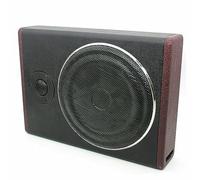 Subwoofer attivo, 12 V, 600 W, in acciaio inox, ultra sottile, subwoofer attivo per auto, con telecomando, bassi e alti livelli di ingresso per auto/camion, nero