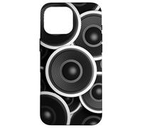 Subwoofer Bass Speaker Music Lover Pattern Background Custodia per iPhone 16 Pro Max