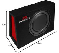 Subwoofer Renegade RXS1000 Box Compatto Slim 25cm 400W Salvaspazio