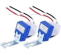 SUCANY AC/DC220V 10A Crepuscolare Automatico Interruttore Della Luce,Interruttore Crepuscolare Da Esterno,Fotocellula Interruttore Sensore Luce Fotocellula,Adatto A Tutti I Tipi Di Lampadine (2 Pezzi)