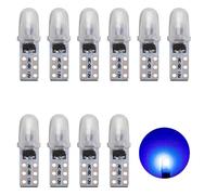 SUCANY T5 LED Lampadine,2721 27 37 286 PC73 PC74 Lampadina,12V 40LM 0.4W 2SMD 3014 Chips,Adatto Per Gli Strumenti Automobilistici E Gli Indicatori Del Cruscotto (Blu - 10 Pezzi)