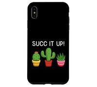 Succ It Up, Divertente Cactus Succulento Aloe Plant Lover Pun Tee Custodia per iPhone XS Max