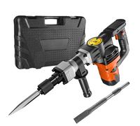 SucceBuy 1400W Martello da demolizione Martello elettrico Martello pneumatico Heavy Duty 2900 BPM Martello per calcestruzzo 2 pezzi Punte per scalpelli Chipping