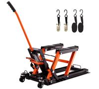 SucceBuy 1500 LBS Supporto per martinetto idraulico in acciaio per moto ATV Supporto per martinetto per sollevamento a forbice con 4 ruote per ATV UTV