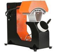 SucceBuy 3in1 Macchina per pressa di calore per cappelli automatici 6.4x3.5in Manopola per pressa Trasferimento di sublimazione a conchiglia 3 pezzi Tappetino riscaldante sostituibile