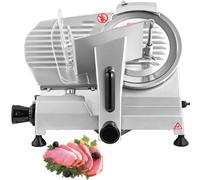 SucceBuy Affettatrice per Carne Lama in Acciaio al Carbonio da 8/10 pollici Affettatrice Elettrica per Alimenti Deli Spessore Regolabile Commerciale Casa Taglio Carne Formaggio