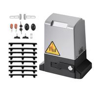 SucceBuy Apricancello automatico Apricancello scorrevole elettrico Motore per porta scorrevole con cremagliera in nylon con sensore a infrarossi e 2 telecomandi