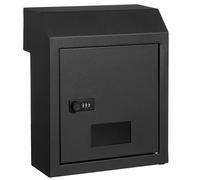 SucceBuy Attraverso la porta, chiavetta, piastra in acciaio resistente attraverso la porta, cassetta postale con serratura a combinazione da 12 pollici