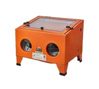 SucceBuy Cabinet per sabbiatura Sabbiatrice da banco portatile da 25/40/60 galloni con ugelli per pistola per sabbiatura per macchie di vernice e ruggine