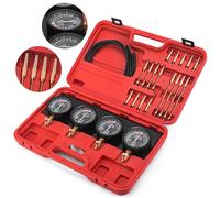 SucceBuy Carburatore Sincronizzatore Carb Strumento sincronizzazione Set calibro 4 con tubo in gomma Kit misuratore bilanciatore vuoto per moto