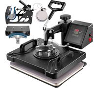 SucceBuy Combo Pressa di Calore Macchina 5/6/8 in 1 30*38 CM 38*38 CM Muntifunzionale Stampante a Sublimazione Trasferimento Tazza Cappello Piatto T-Shirt