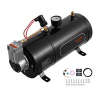 SucceBuy Compressore d'aria 12V con serbatoio 0,8Gal/3L Compressore d'aria a tromba da treno 120 psi Pressione di lavoro Sistema di compressore d'aria integrato