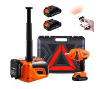 SucceBuy Cric per auto elettrica 5T Cric a forbice elettrico con avvitatore elettrico, luce a LED e telecomando per camion SUV berlina