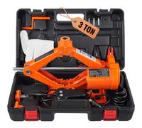 VEVOR Kit di Attrezzi per Martinetto Elettrico a Forbice per Riparazione dell'Auto Veicolo Carico Massimo 3 Tonnellate CC 12V 15A, Cassetta di Attrezzi per Martinetto Elettric Forbice Controllo Remoto