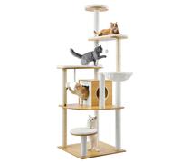 SucceBuy Grande albero per gatti Centro attività per mobili da condominio multilivello alto 68,9 pollici con grucce accoglienti Casa per gattini per interni