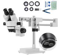 SucceBuy Microscopio digitale stereo trinoculare 3,5X-90X 360 ° La telecamera di supporto simul-focale girevole collega strumenti ottici da laboratorio