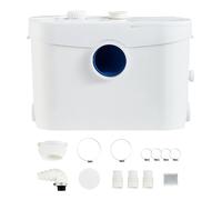 SucceBuy Pompa maceratore 700 W 9600 L/h Flusso 32,8 piedi/10 m Testa Pompa di scarico fognario con 3 ingressi d'acqua per uso dello smaltimento di acque reflue