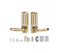 SucceBuy Serratura meccanica per porta d'ingresso senza chiave Serratura meccanica a 14 tasti, Maniglia per serratura con tastiera meccanica Serratura bifacciale