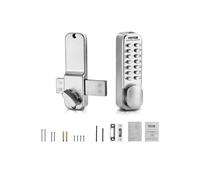 SucceBuy Serratura meccanica per porta d'ingresso senza chiave Serratura meccanica a 14 tasti Serratura per porta con tastiera meccanica con manopola per pollice regolabile Argento