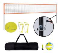 SucceBuy Set da pallavolo con pali in alluminio ad altezza regolabile da 1,25-1,75 pollici con borsa per il trasporto della pompa 1.5nch