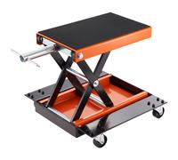 SucceBuy Sollevatore per moto 1100 LBS Martinetto per sollevamento a forbice per moto con carrello e manovella centrale per paranco a manovella per moto