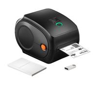 SucceBuy Stampante termica per etichette 300 DPI Riconoscimento automatico di etichette Bluetooth Supporto Windows/Mac/Android per pacchetti postali 4x6