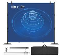 SucceBuy Supporto per fondale resistente da 10 x 10 piedi Supporto per fondale fotografico regolabile in altezza per esposizione di matrimoni per feste