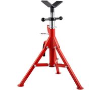 SucceBuy Supporto per tubi con testa a V con testa a rullo Martinetti per treppiede pieghevole Capacità di 12 pollici Supporto per lavoro di tubi Strumento bloccato