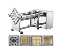 SucceBuy Tagliaverdure Elettrico Silcer per Frutta Orizzontale 4 Lame Sostituibili Robot da Cucina in Acciaio Inossidabile per Uso Domestico