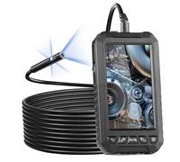 SucceBuy Telecamera per endoscopio Periscopio a doppia lente Schermo da 5" Telecamera di ispezione 1080P con luci a LED Impermeabile per impianti idraulici automatici