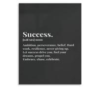 Success Defined Ambition Perseverance Belief Poster Wall Art
