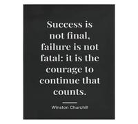 Success Is Not Final Wall-Art Poster for Classroom and Library Space