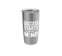 Success Startts In The Mind Entrepreneur Citazione motivazionale Bicchiere termico in acciaio inox doppia parete